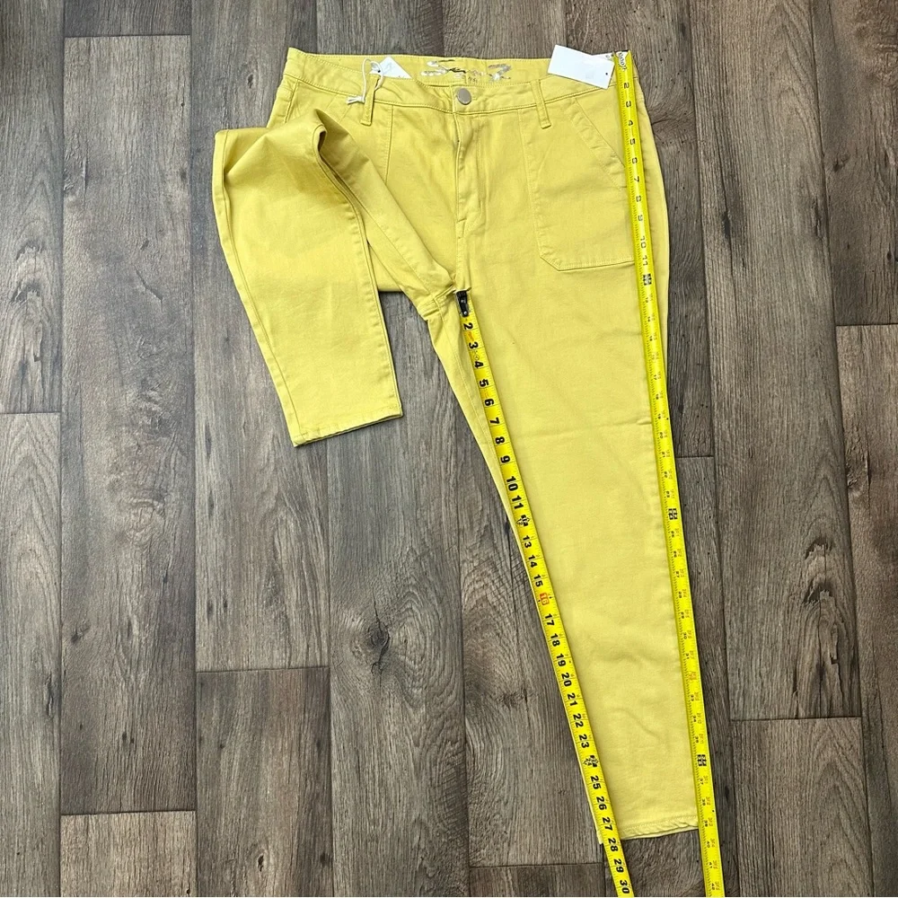 Seven7 Utility High Rise Ankle Skinny Pants Womens Size 16 Yellow